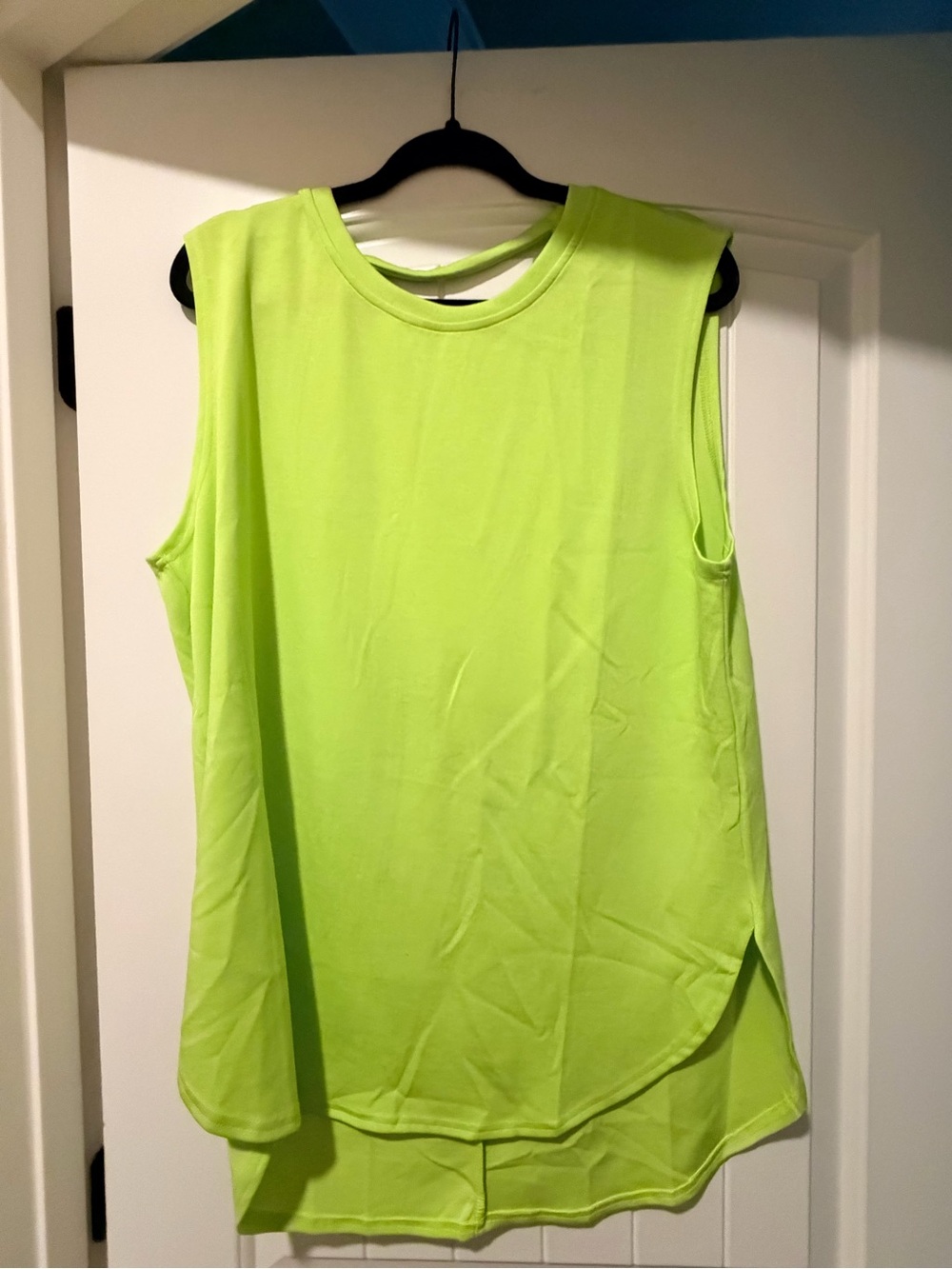 Women's Neon Lime Sleeveless Tank Top